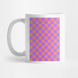 Orange and Purple Checkered Pattern Mug